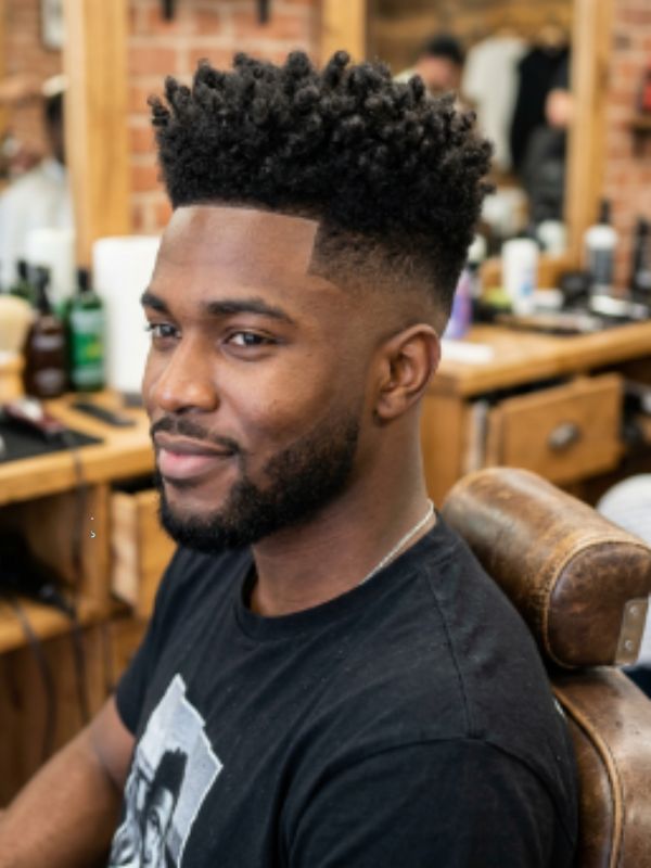 Curly High Top Fade
