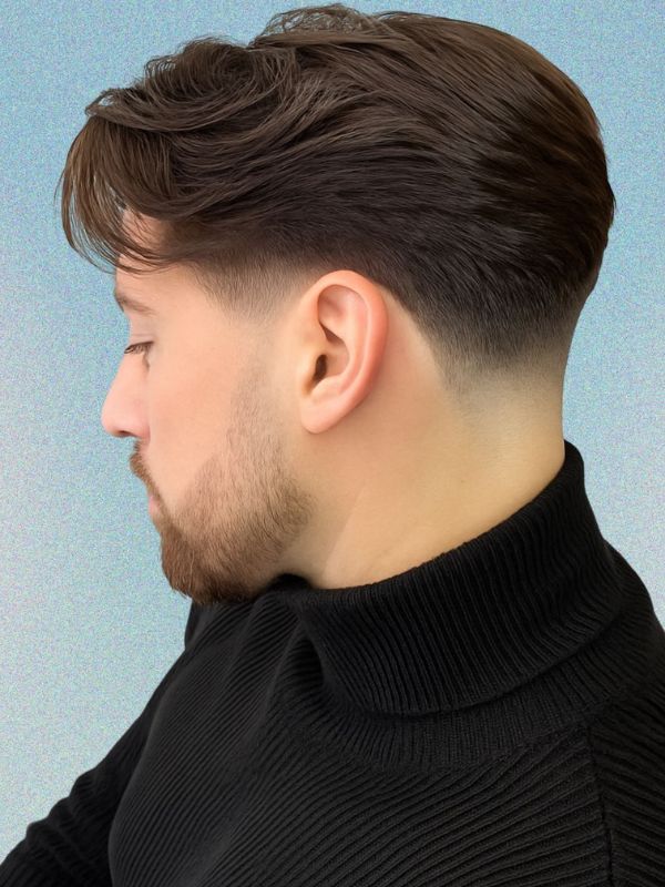 Long Quiff with Tapered Sides