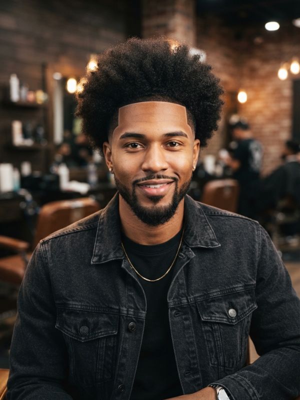 Black Male And Afro Blowout Low Taper Fade Curly Hair