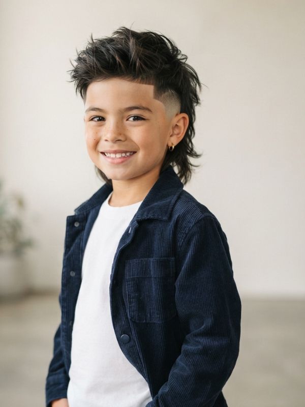 Burst Fade Mullet Kids