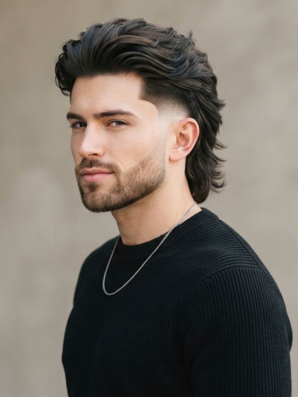 Burst Fade Mullet