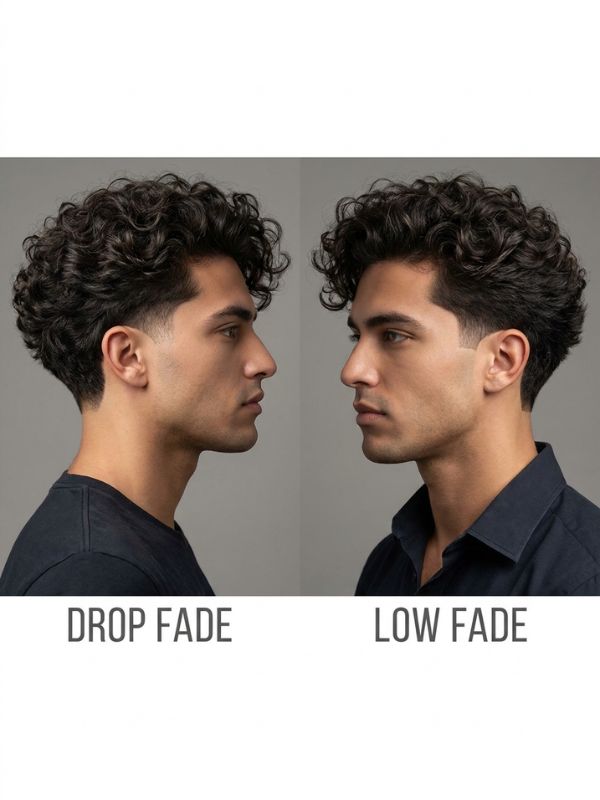 Drop Fade And Low Fade Blowout Low Taper Fade Curly Hair
