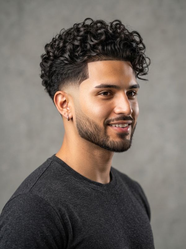 Hispanic Blowout Low Taper Fade Curly Hair