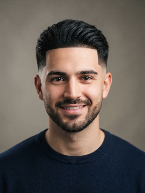 Low Taper Fade Straight Hair Men