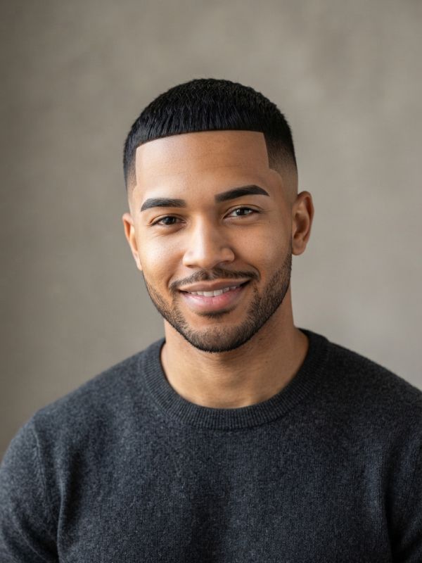 Low Taper Fade Straight Hair Short