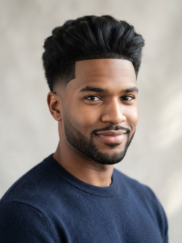 Low Taper Fade Thick Straight Hair