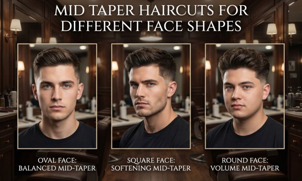 Mid Taper Haircuts for Different Face Shapes