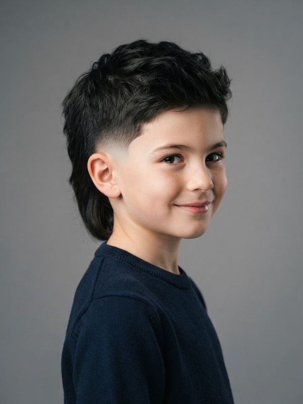 Tapered Modern Mullet Haircut Boy