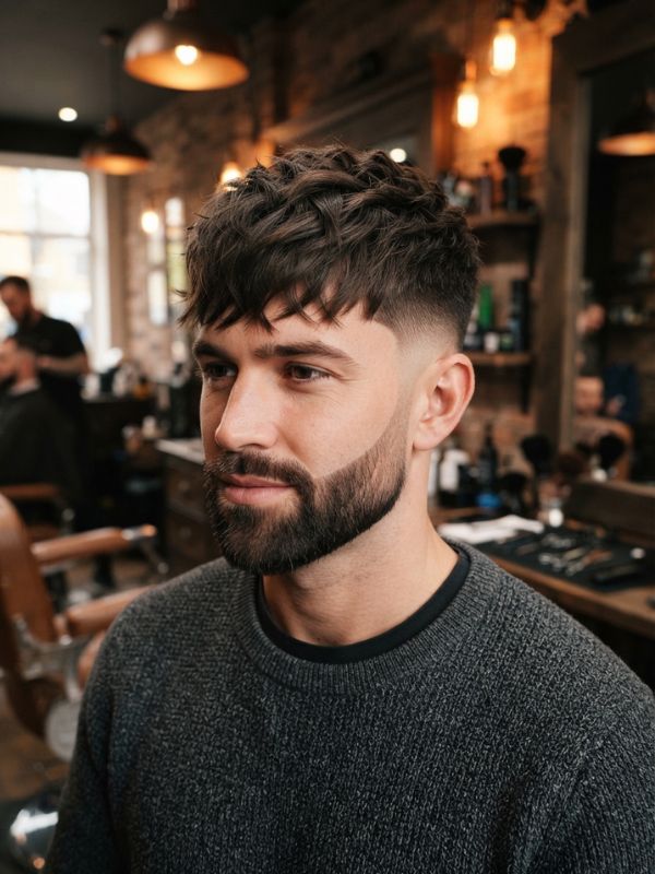 Textured Fringe with Beard
