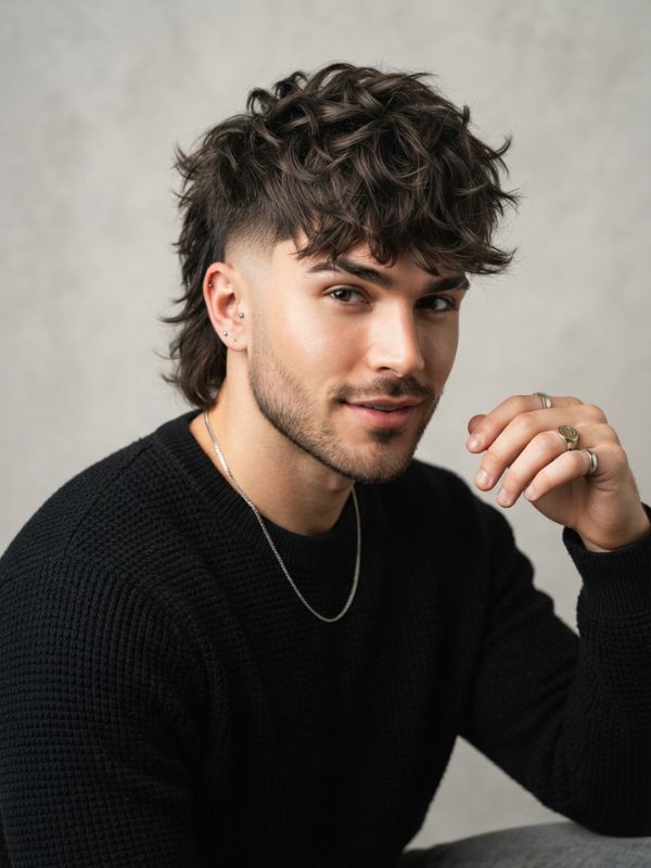 Heavy Texture Center Mullet